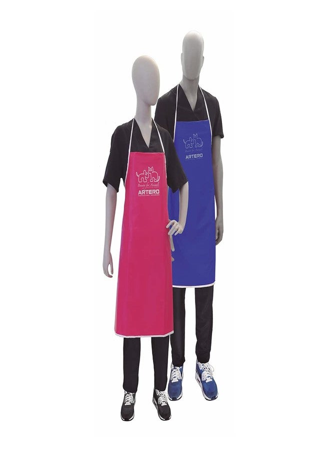 Artero Pet Grooming Apron Comfortable Wear with an Adjustable Neck Strap Specifically Made with Keeping Groomers & Bathers in Mind Helps You Keep Clean & Dry While Grooming Dogs - Blue - Image 2